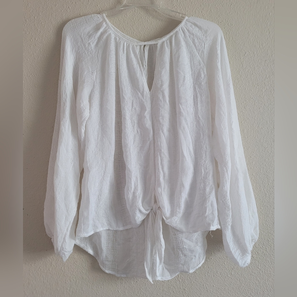 Love Riche Sz Small Peasant Tie-Front Tunic